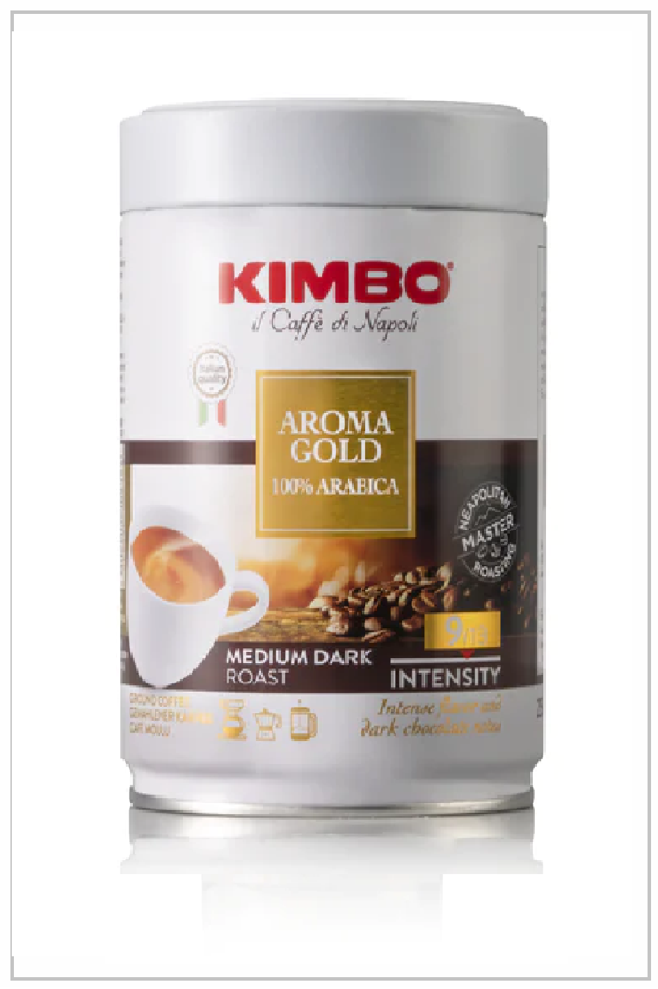 Café expresso Arabica Gold moulu Kimbo boutique carpinteri