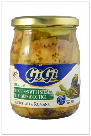 Artichauds avec tiges a la Romana dans l'huile