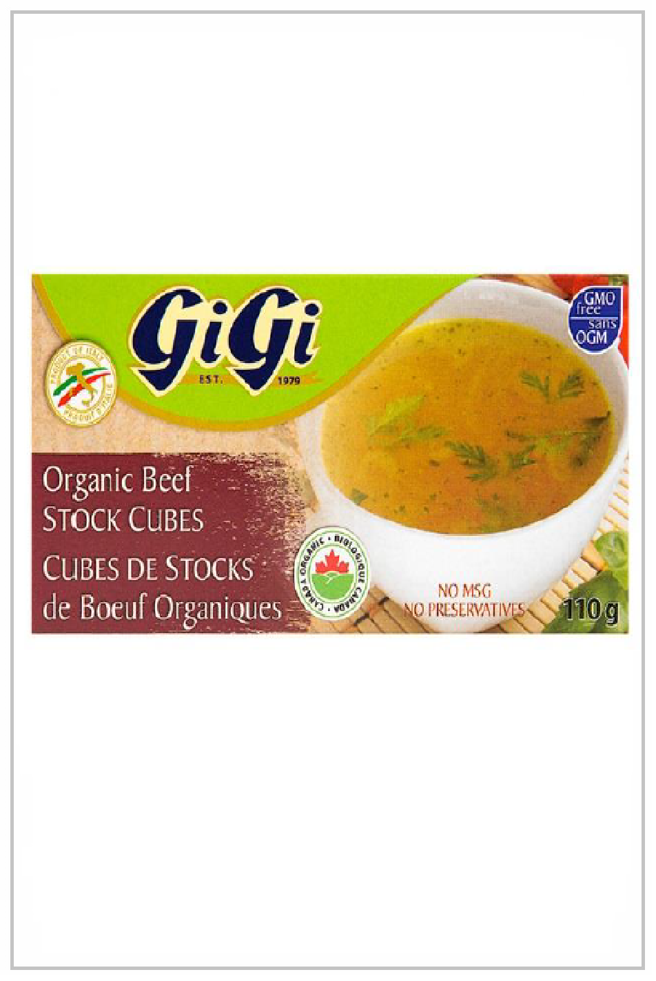 Cubes de bouillon de bœuf biologique
