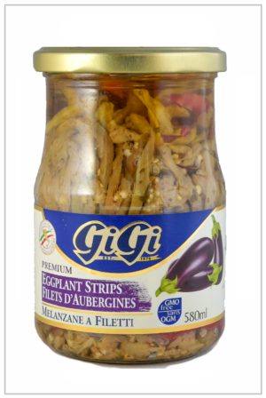 Filets d'aubergine doux dans l'huile